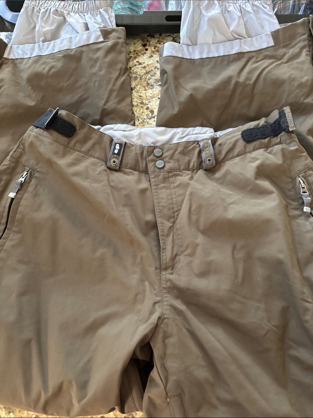 Bonfire Men's Green Cargo Snow Pants with Adjustable Waist